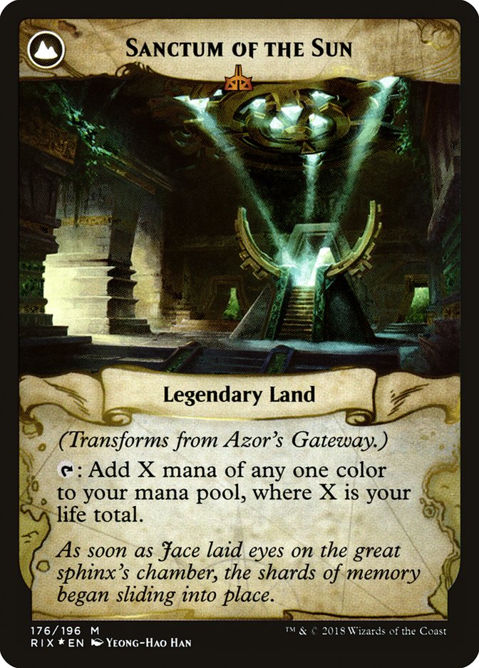 Azor's Gateway // Sanctum of the Sun [Rivals of Ixalan Prerelease Promos] - Image 2