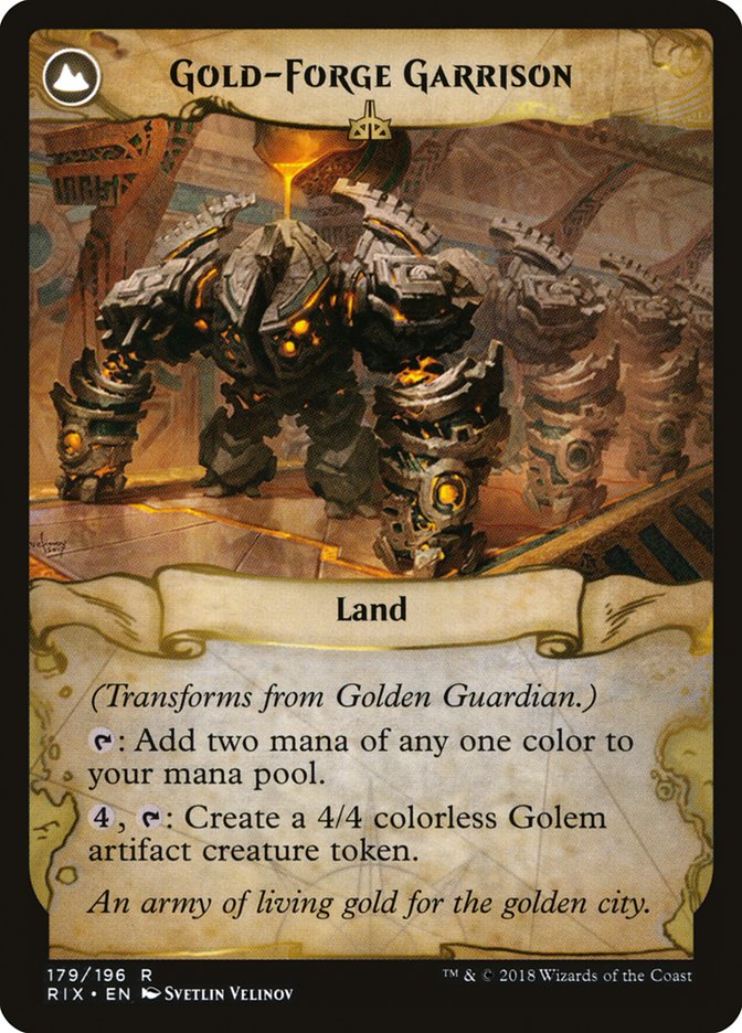 Golden Guardian // Gold-Forge Garrison [Rivals of Ixalan] - Image 2