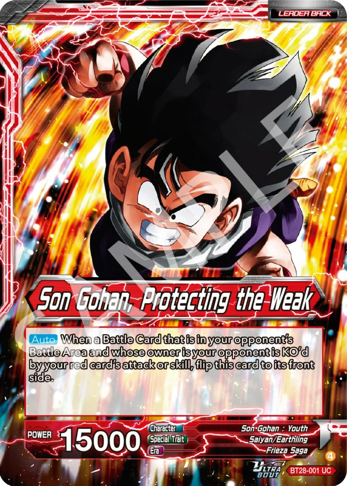 Son Gohan // Son Gohan, Protecting the Weak (BT28-001) [Prismatic Clash] - Image 2