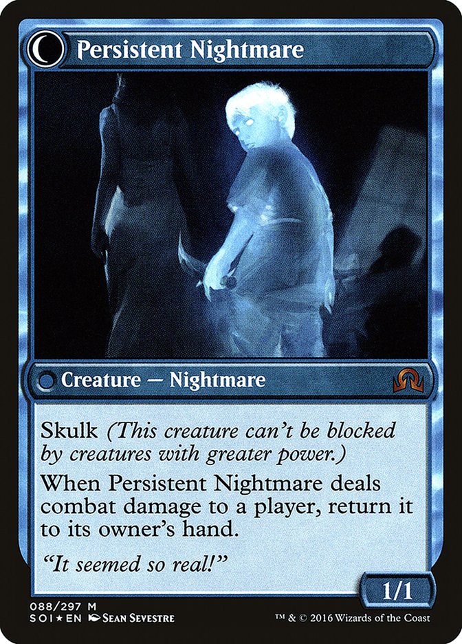 Startled Awake // Persistent Nightmare [Shadows over Innistrad Prerelease Promos] - Image 2