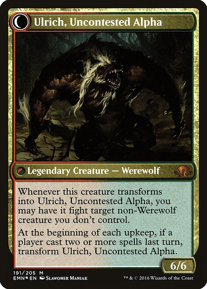 Ulrich of the Krallenhorde // Ulrich, Uncontested Alpha [Eldritch Moon Prerelease Promos] - Image 2
